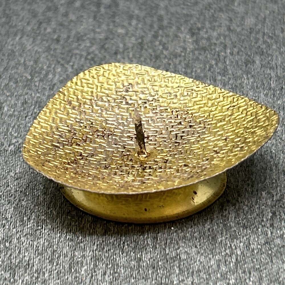 Vintage German Brass Mini Pricket Candle Holder Mid Century Modern Spike
